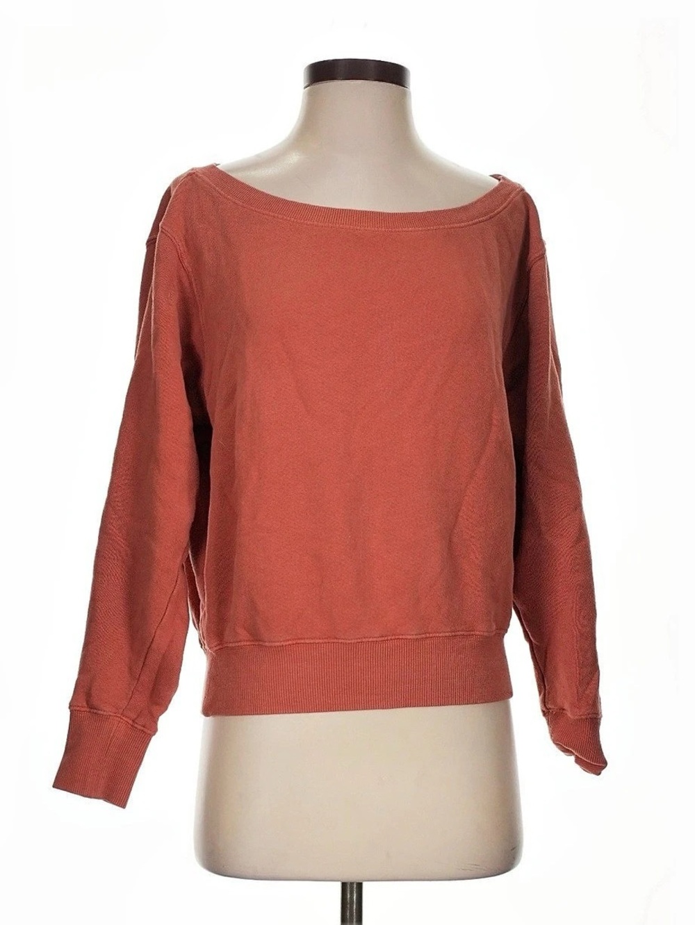 Spiritual Gangster La Vida Off The Shoulder Sweatshirt Red Medium